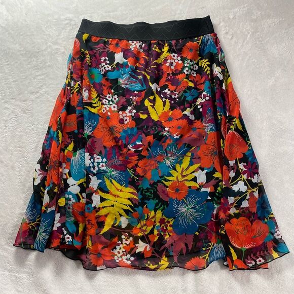 LuLaRoe Lola Skirt Womens Size Large Floral Multi Color Flowers - Picture 2 of 7